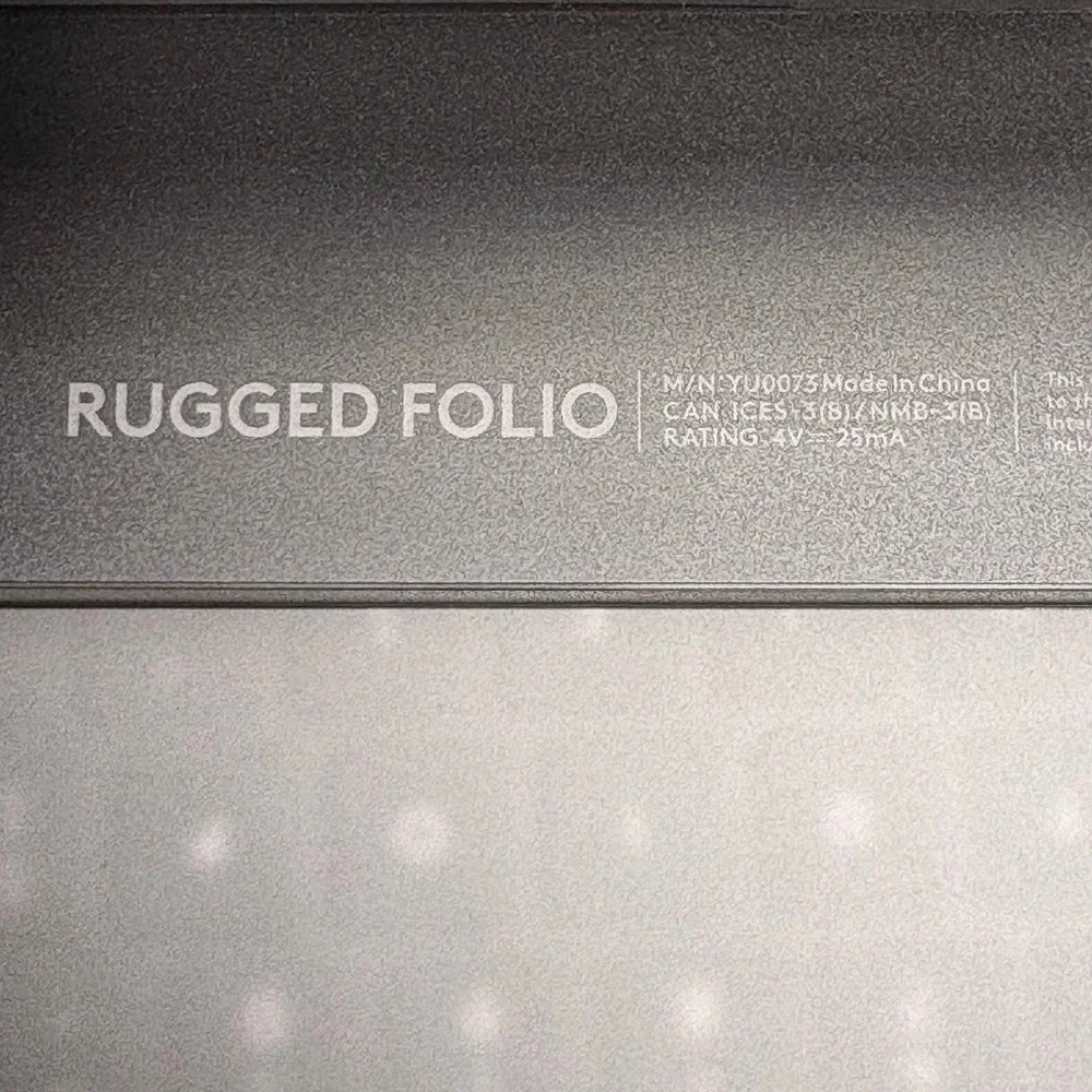 Logitech Rugged Folio iPad Keyboard Case Charcoal Grey‎ YU0073 Smart Connector